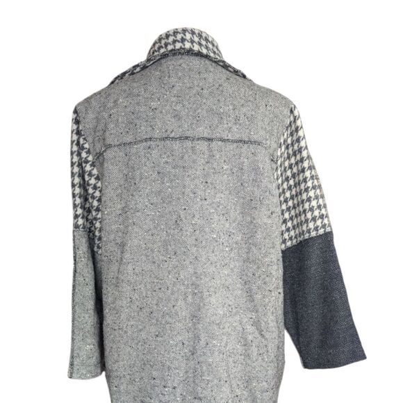 Plaid Patchwork Transitional Spring Coat Size M - Picture 5 of 11